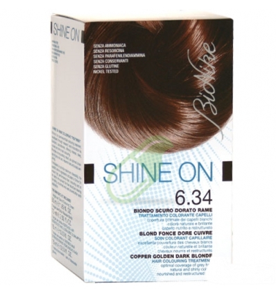 BioNike Linea Shine ON Tintura per Capelli Cute Sens 6.34 Biondo Scuro Dor Rame