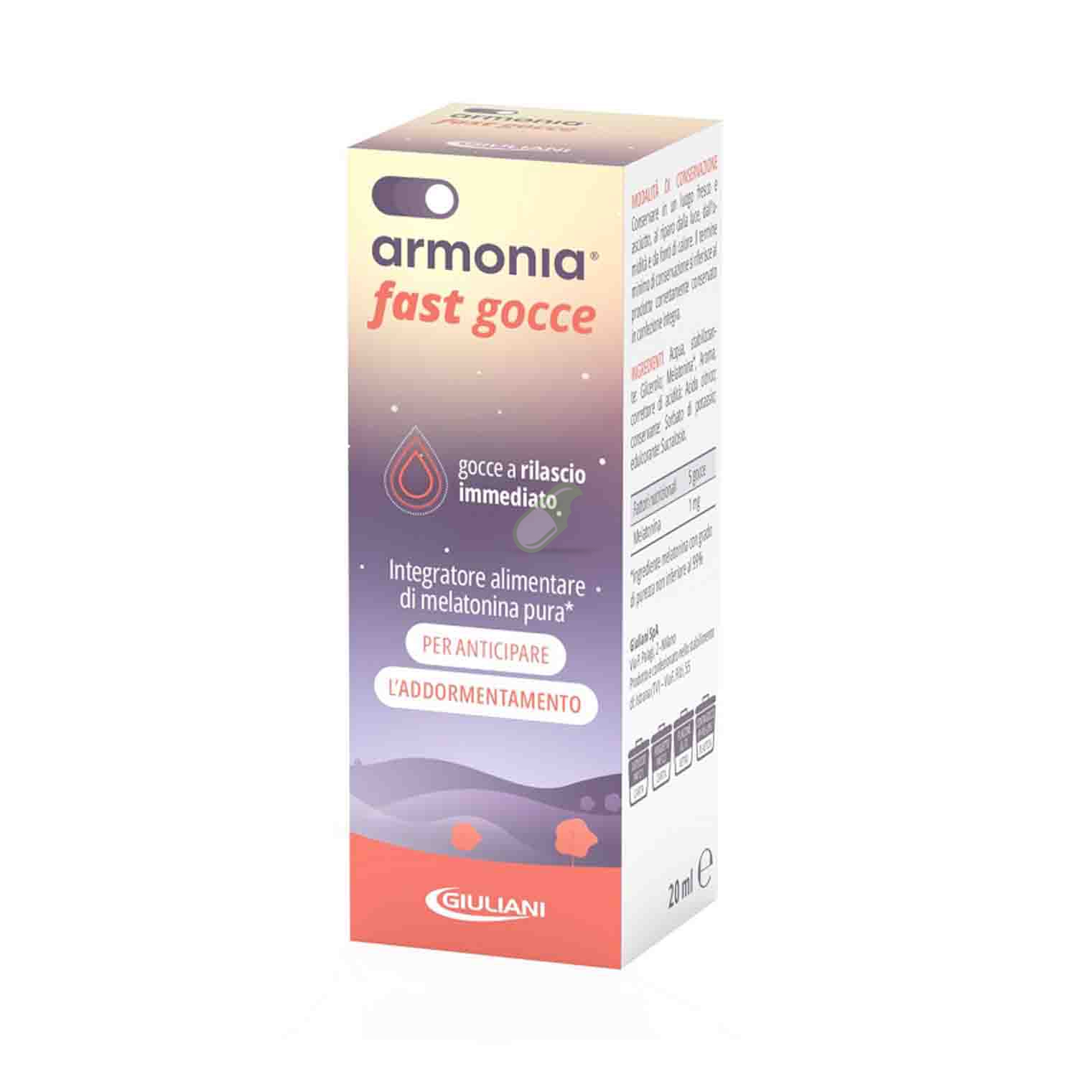 Giuliani Linea Sonno e Serenit� Armonia Fast 1 Mg Melatonina Gocce 20 ml