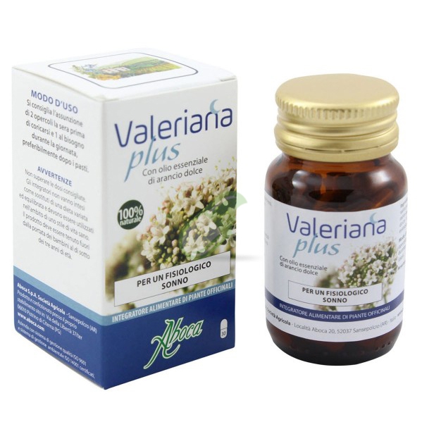 Aboca Linea Sonno e Serenit Valeriana Plus Integratore Flacone 30 Opercoli