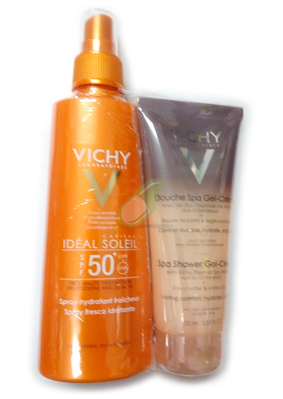 Vichy Linea Ideal Soleil SPF50+ Spray Solare Trasparente + Doccia SPA Gel Crema