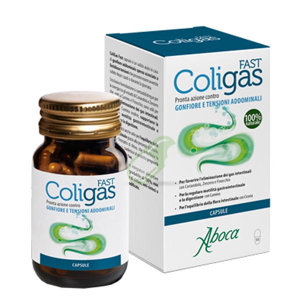 Aboca Linea Benessere dell'Intestino Coligas Fast Integratore 50 Capsule
