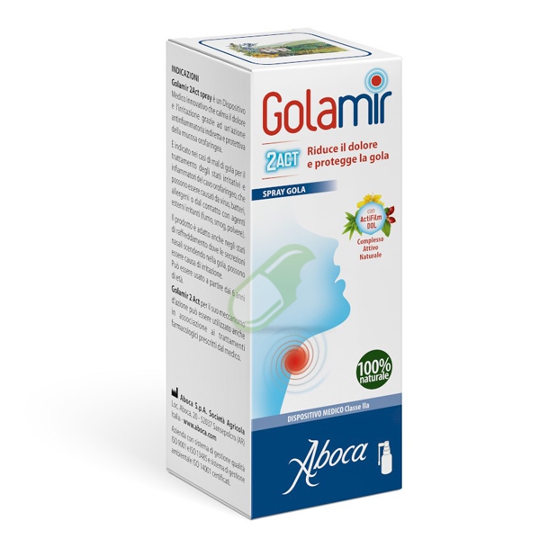 Aboca Naturaterapia Linea Benessere della Gola Golamir 2Act Spray 30 ml