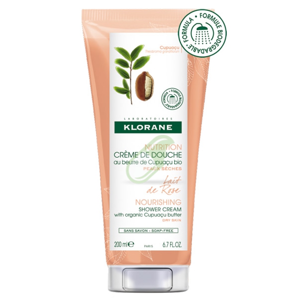 Klorane Linea Detersione Corpo Doccia Crema Latte di Rosa Tubo 200 ml