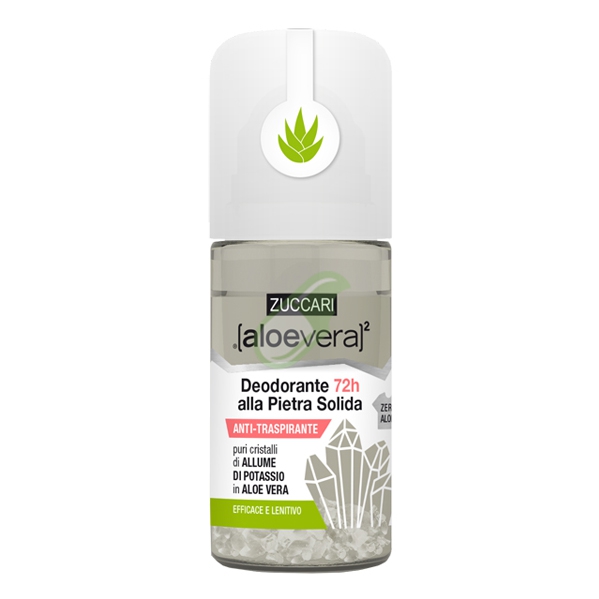 Zuccari Linea Deo Aloevera2 Deodorante 72H Alla Pietra Solida Roll On 50 ml