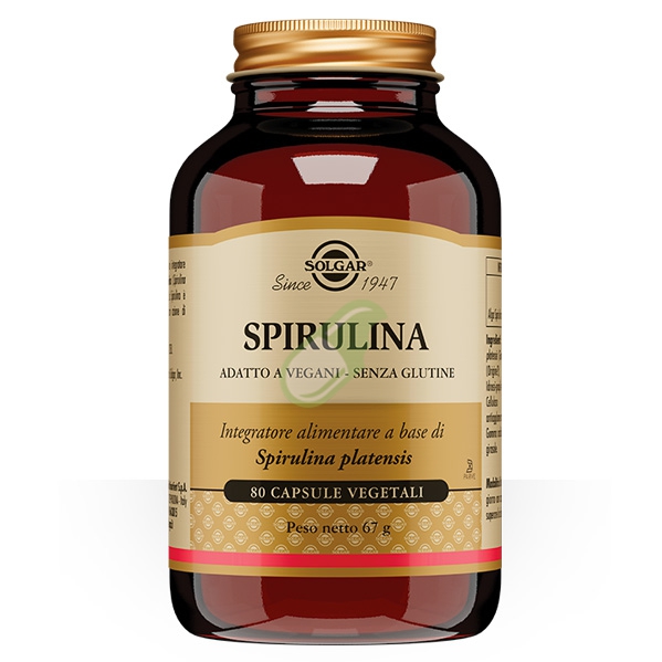Solgar Linea Benessere del Sistema Immunitario Spirulina Integratore 80 Capsule