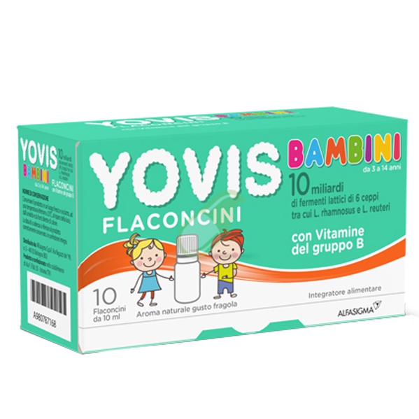 Yovis Bambini Flaconcini Integratore di fermenti lattici 10 flaconcini Fragola