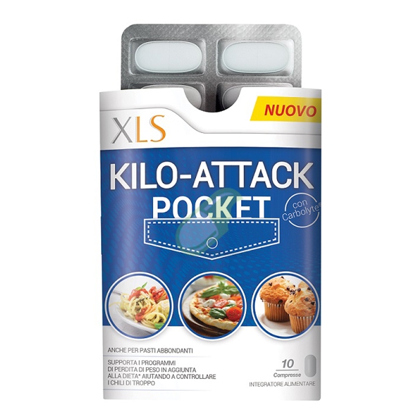 XLS Linea Controllo del Peso Kilo-Attack Pocket Integratore 10 Compresse