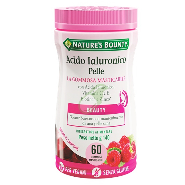 Nature's Bounty Linea Pelle Acido Ialuronico Pelle Integratore 60 gommose