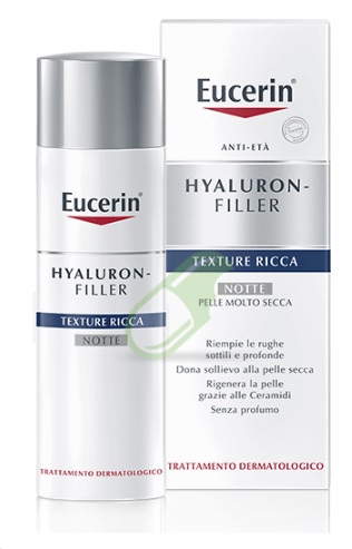 Eucerin Linea Hyal-Urea Rigenerante Anti-Et Crema Notte Pelli Secche 50 ml