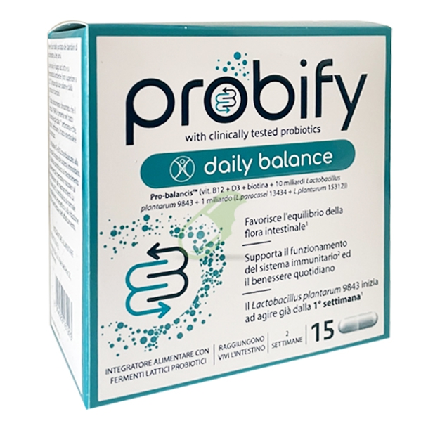 Perrigo Italia Linea Probiotici Probify Daily Balance Integratore 15 Capsule
