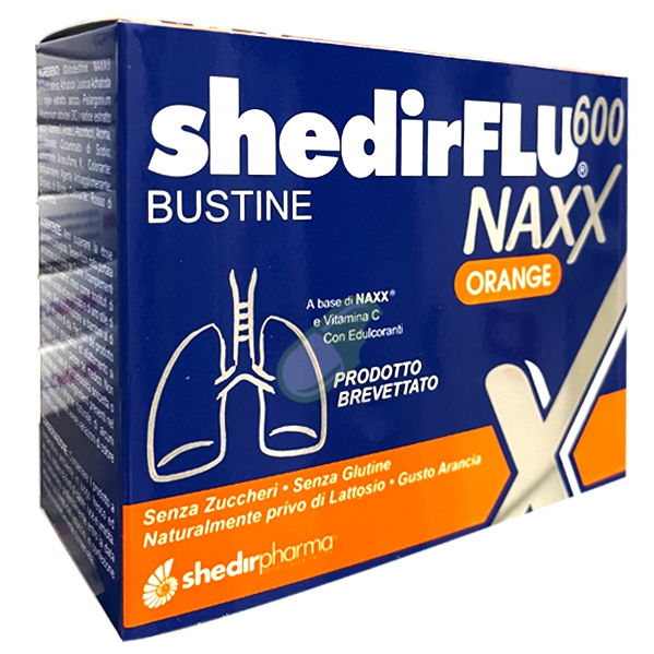 Shedir Pharma Linea Benessere vie Aeree Shedirflu 600 Naxx Orange 20 Buste