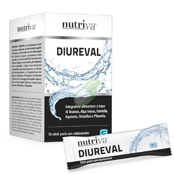 Nutriva Linea Drenanti e Depurativi Diureval Integratore 15 stick pack