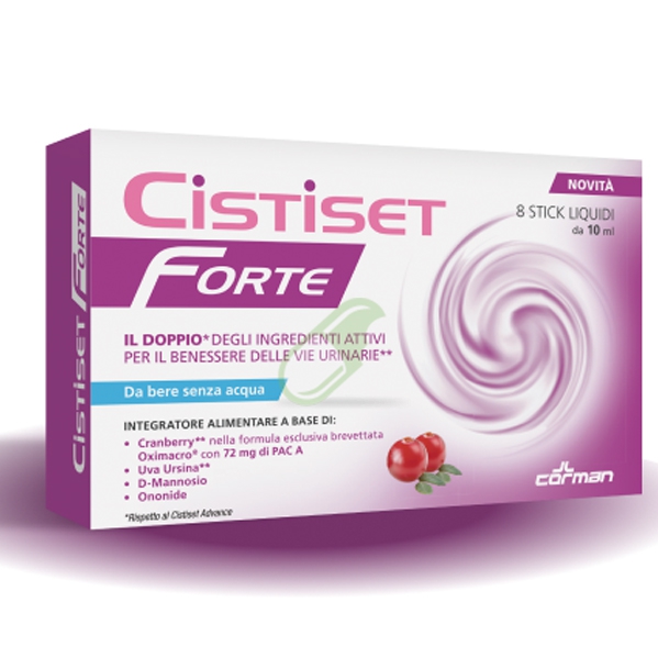 Corman Linea Benessere delle vie Urinarie Cistiset Forte Integratore 8 Stick