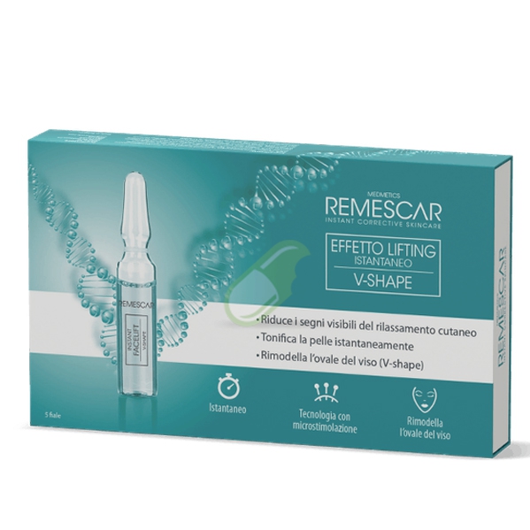 Colpharma Linea Cosmetica Remescar Effetto Lifting Istantaneo V-Shape 5 Fiale