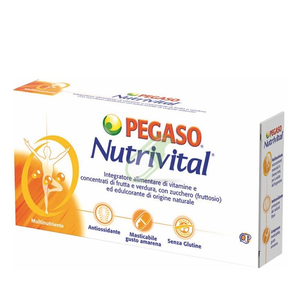 Pegaso Linea Vitamine e Minerali Nutrivital Integratore 30 Compresse Masticabili