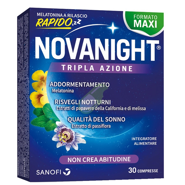 Sanofi Linea sonno e serenit� Novanight Integratore 30 Compresse Rilascio Rapido