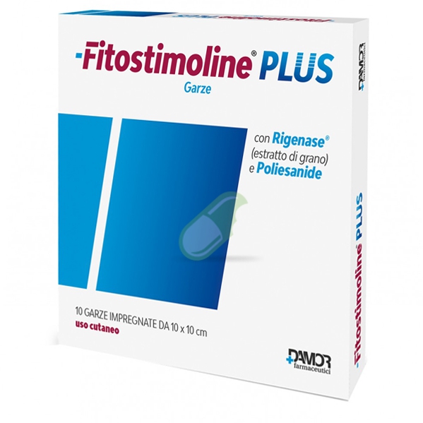 Farmaceutici Damor Linea Lesioni Fitostimoline Plus 10 Garze 10x10 cm