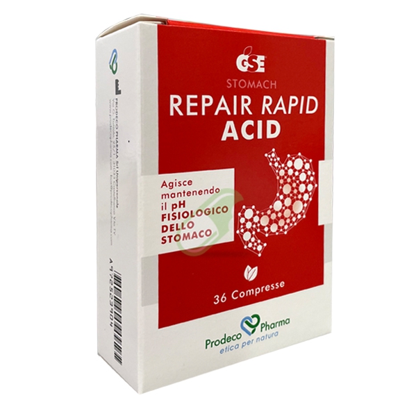 Prodeco Pharma Linea Stomaco Sano GSE Repair Rapid Acid Integratore 36 compresse