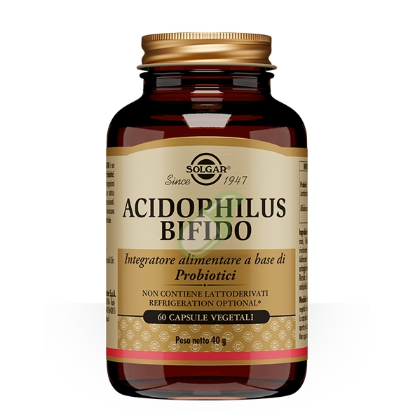 Solgar Linea Benessere dell'intestino Acidophilus Bifido 60 Capsule Vegetali
