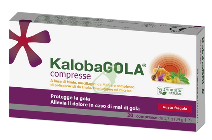 Schwabe Pharma Linea Gola Sana Kaloba Gola Fragola 20 Compresse