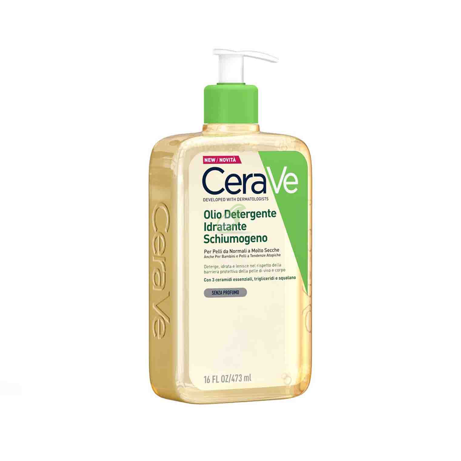 CeraVe Linea Detersione Olio Detergente Idratante  Schiumogeno Flacone 473 ml