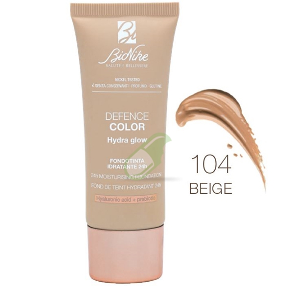 Bionike Linea Defence Color Hydra Glow Fondotinta Idratante 24h 104 Beige