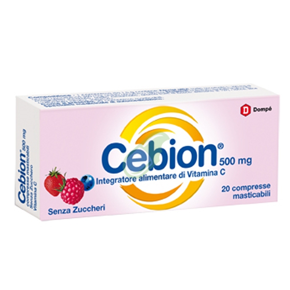 Cebion Linea Vitamine Cebion Masticabile Senza Zuccheri Vitamina C 500 Mg 20 C.