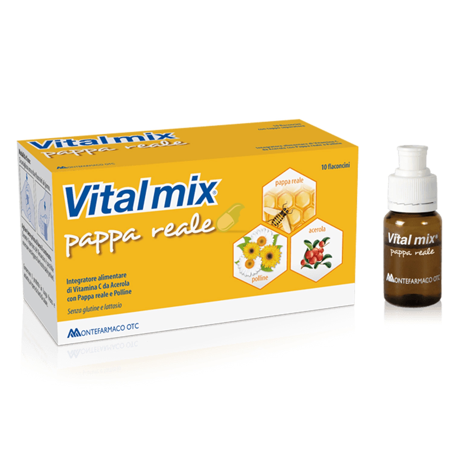 Montefarmaco Linea Benessere ed Energia Vitalmix Pappa Reale 10 flaconcini