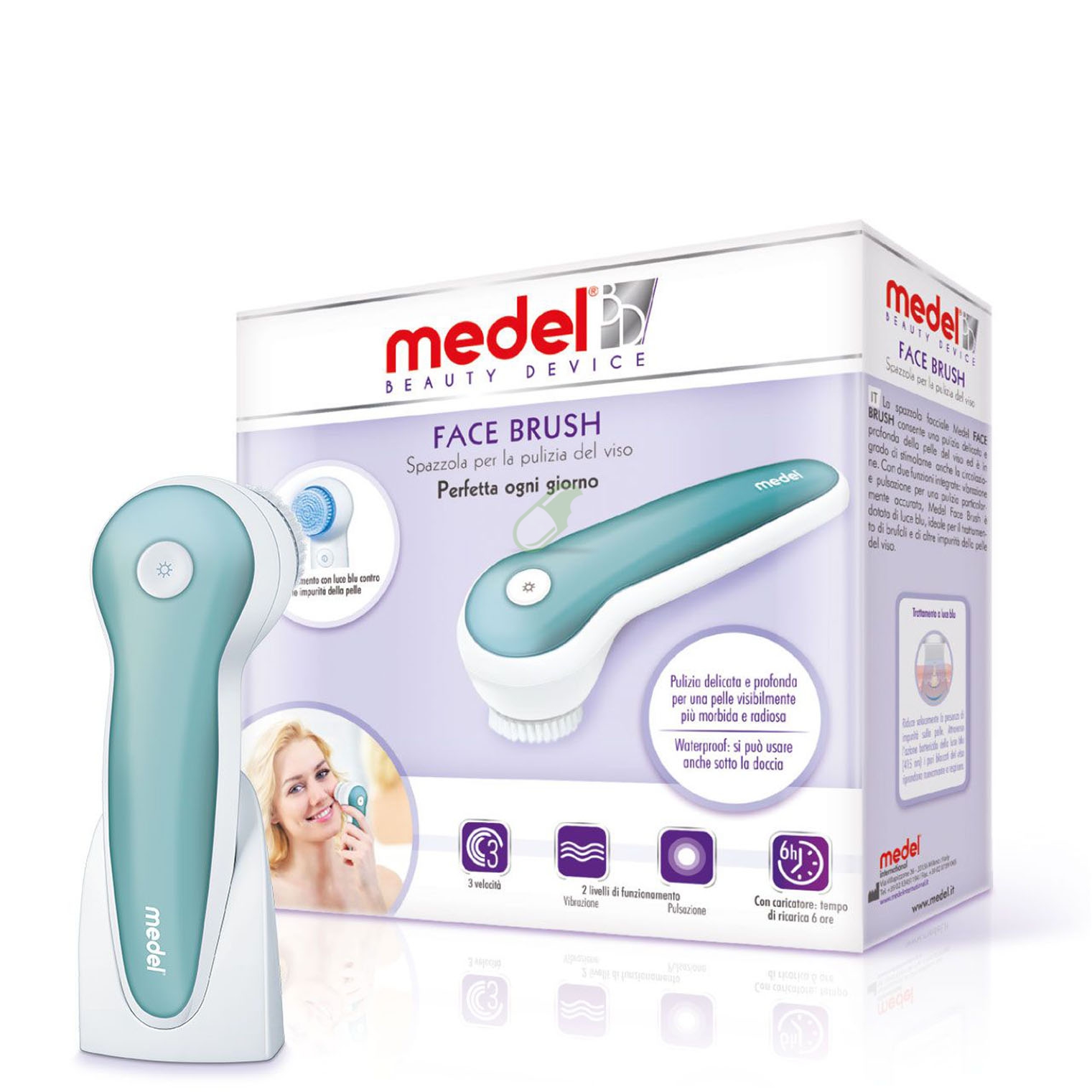 Medel Linea Beauty Device Face Brush Spazzola per la pulizia del viso 1 pezzo