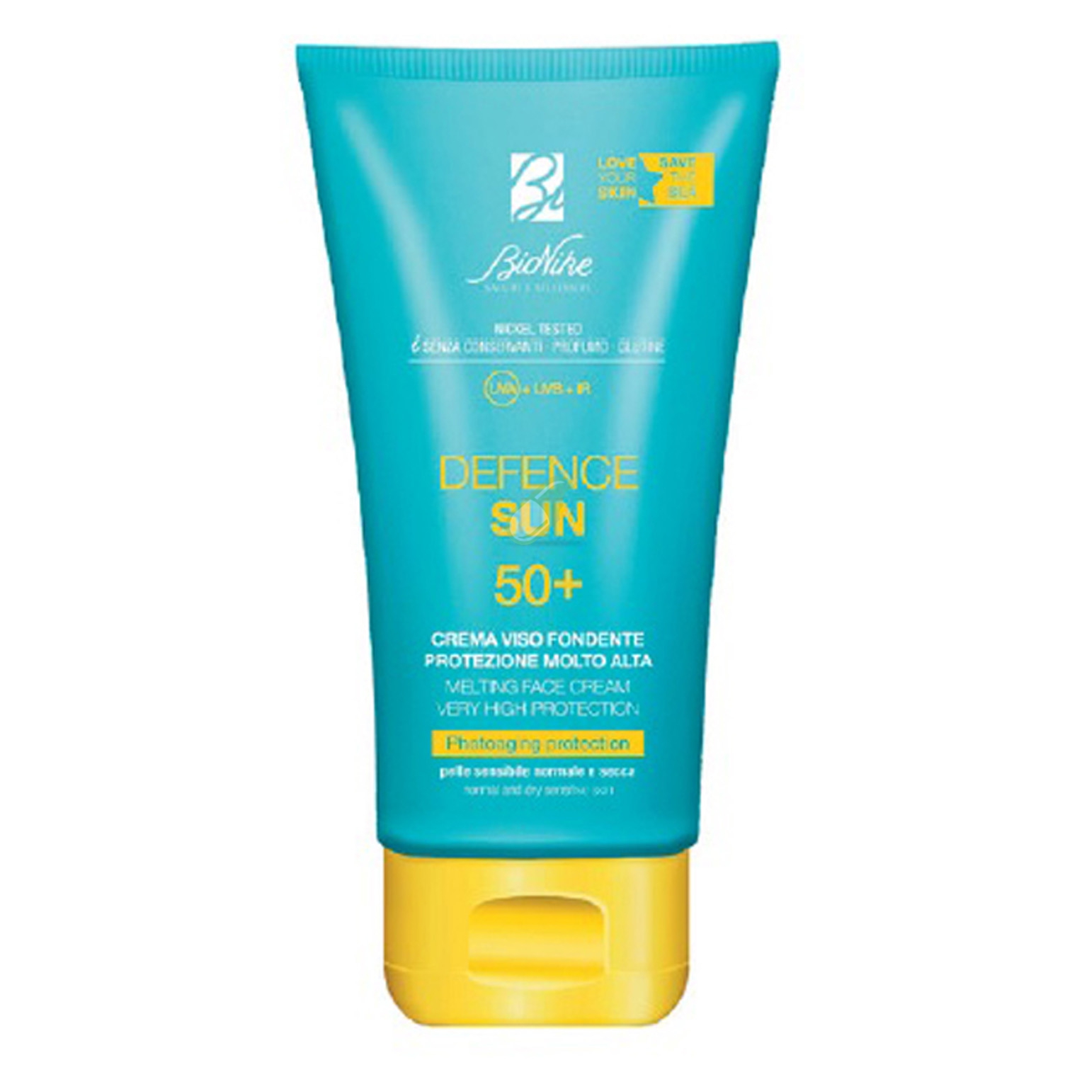 BioNike Linea Defence Sun SPF50+ Crema Solare Fondente Pelli Sensibili Viso 50ml