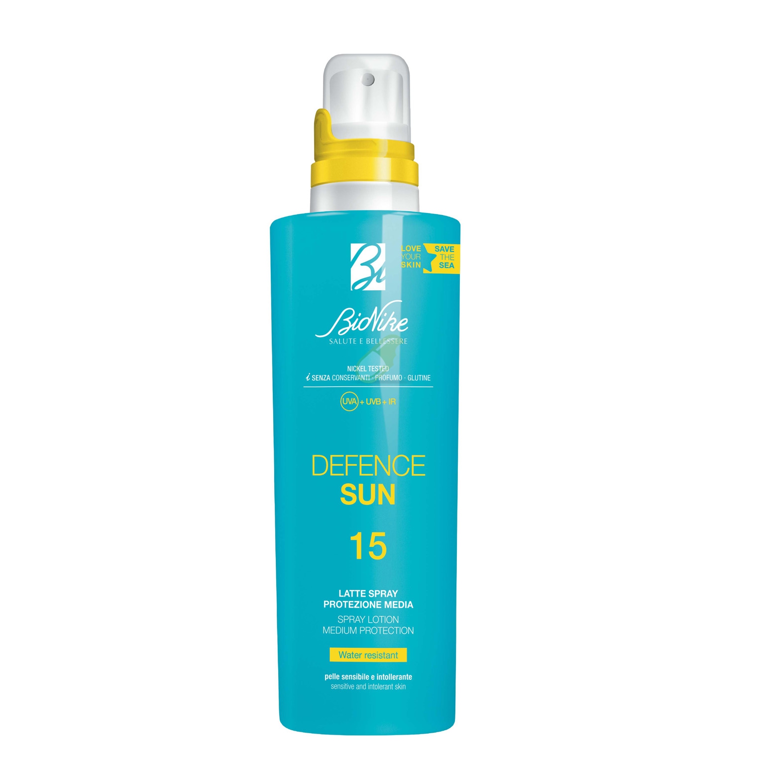 BioNike Linea Defence Sun SPF15 Latte Spray Corpo Pelli Sensibili 200 ml
