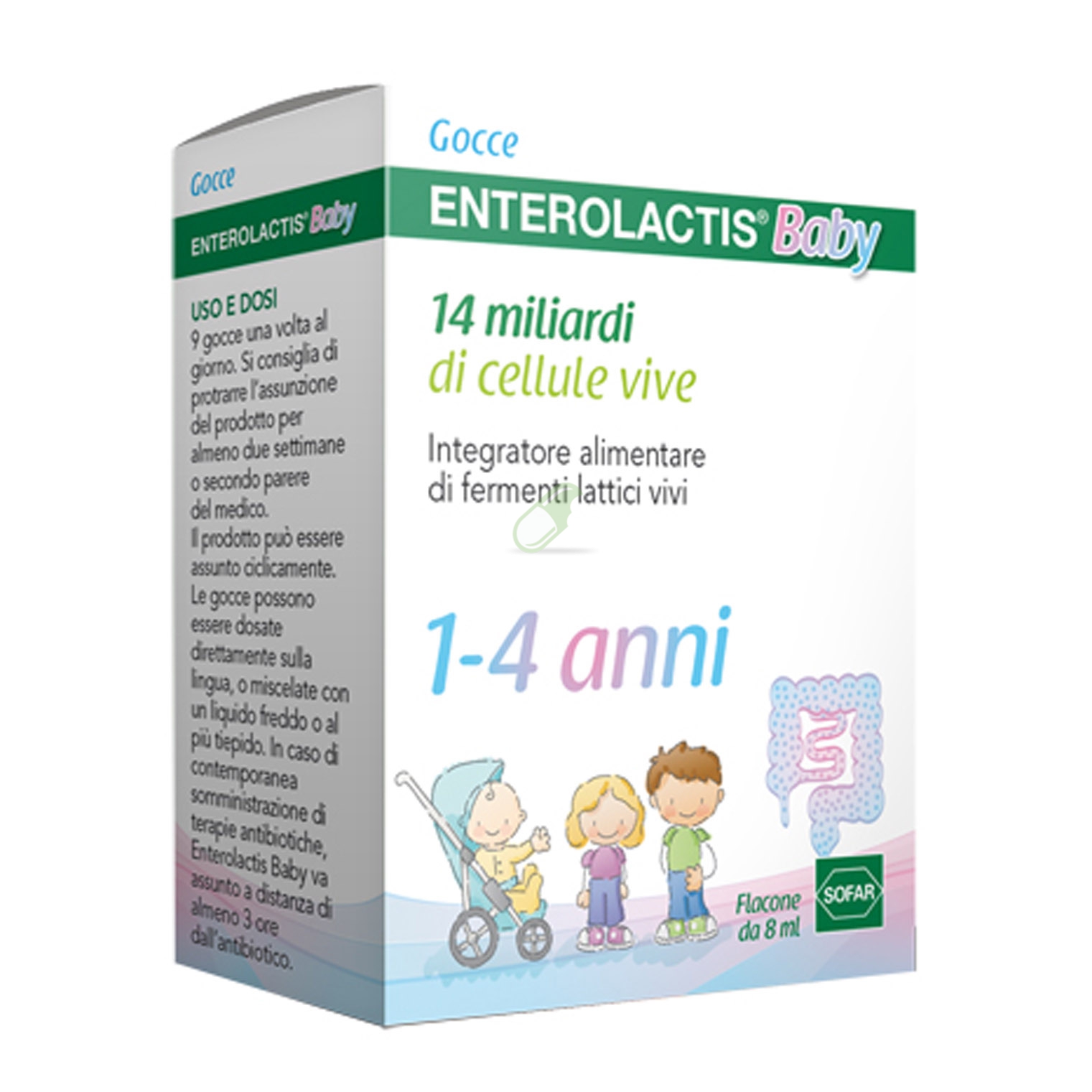 Sofar Linea Intestino Sano Enterolactis Baby Gocce Integratore Fermenti 8 ml