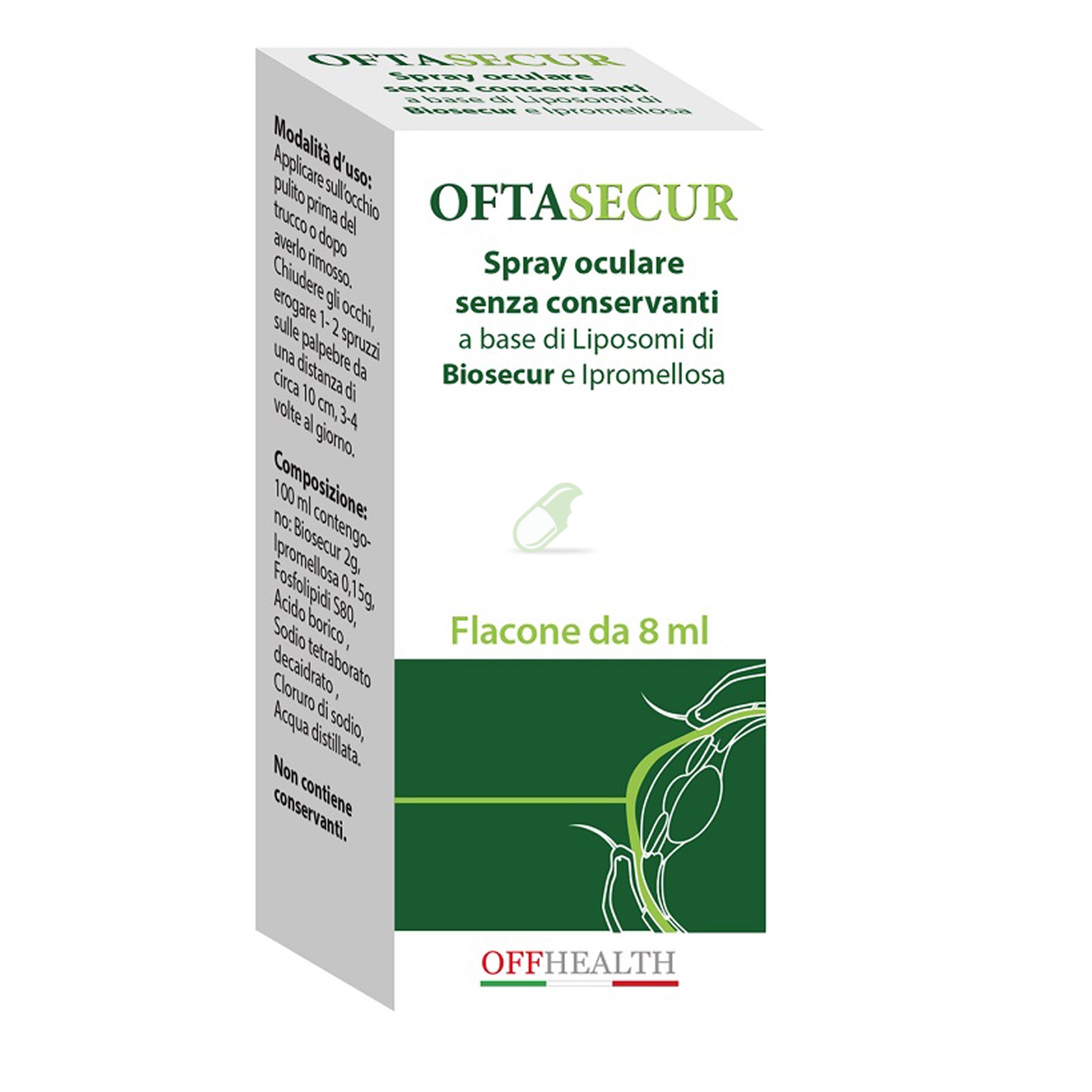 OFF Italia Linea Benessere degli Occhi Oftasecur Spray Oculare Flacone 8 ml