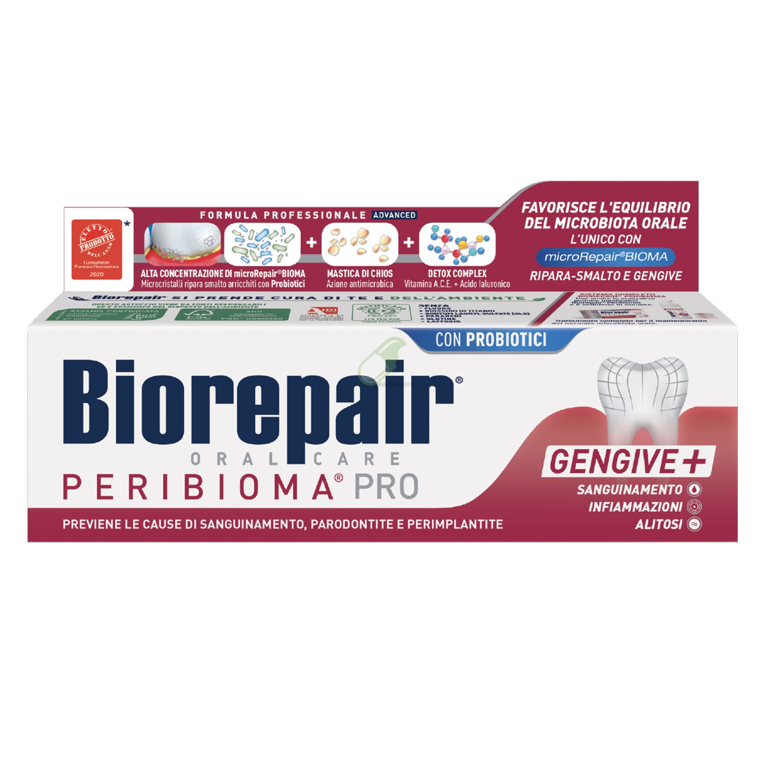 Biorepair Linea Denti Sani Peribioma Dentifricio 75 ml