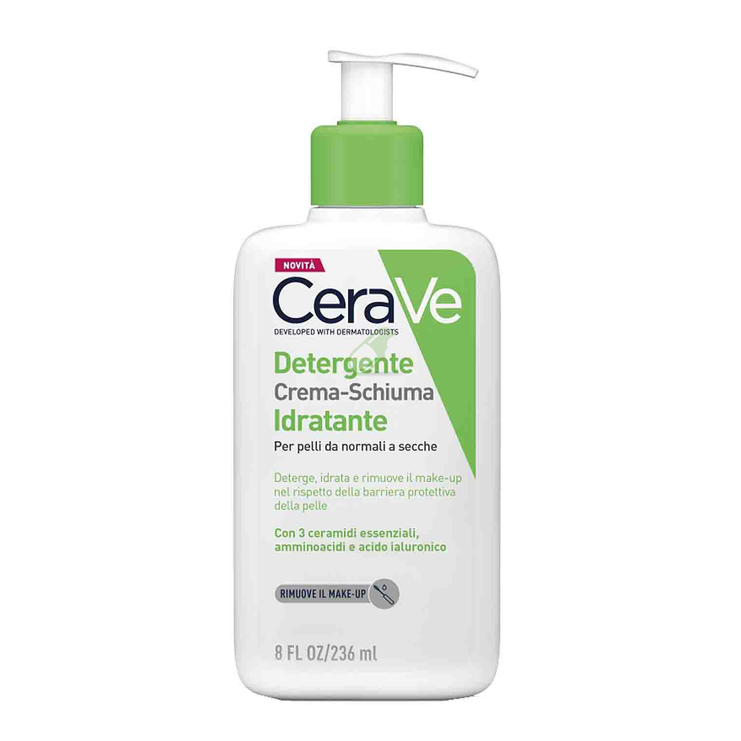 CeraVe Linea Detersione Detergente Idratante Crema - Schiuma Flacone 236 ml