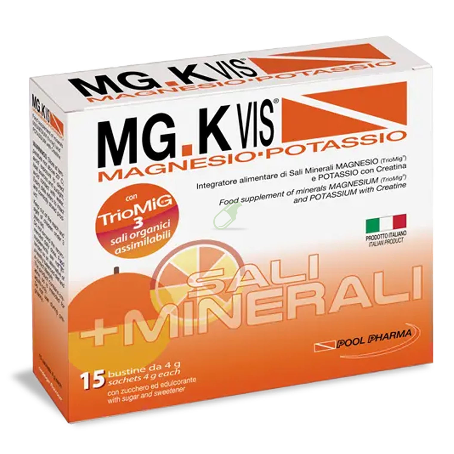 MGK VIS Linea Integratori Idrosalini Polvere Granulare 15 Bustine Arancia
