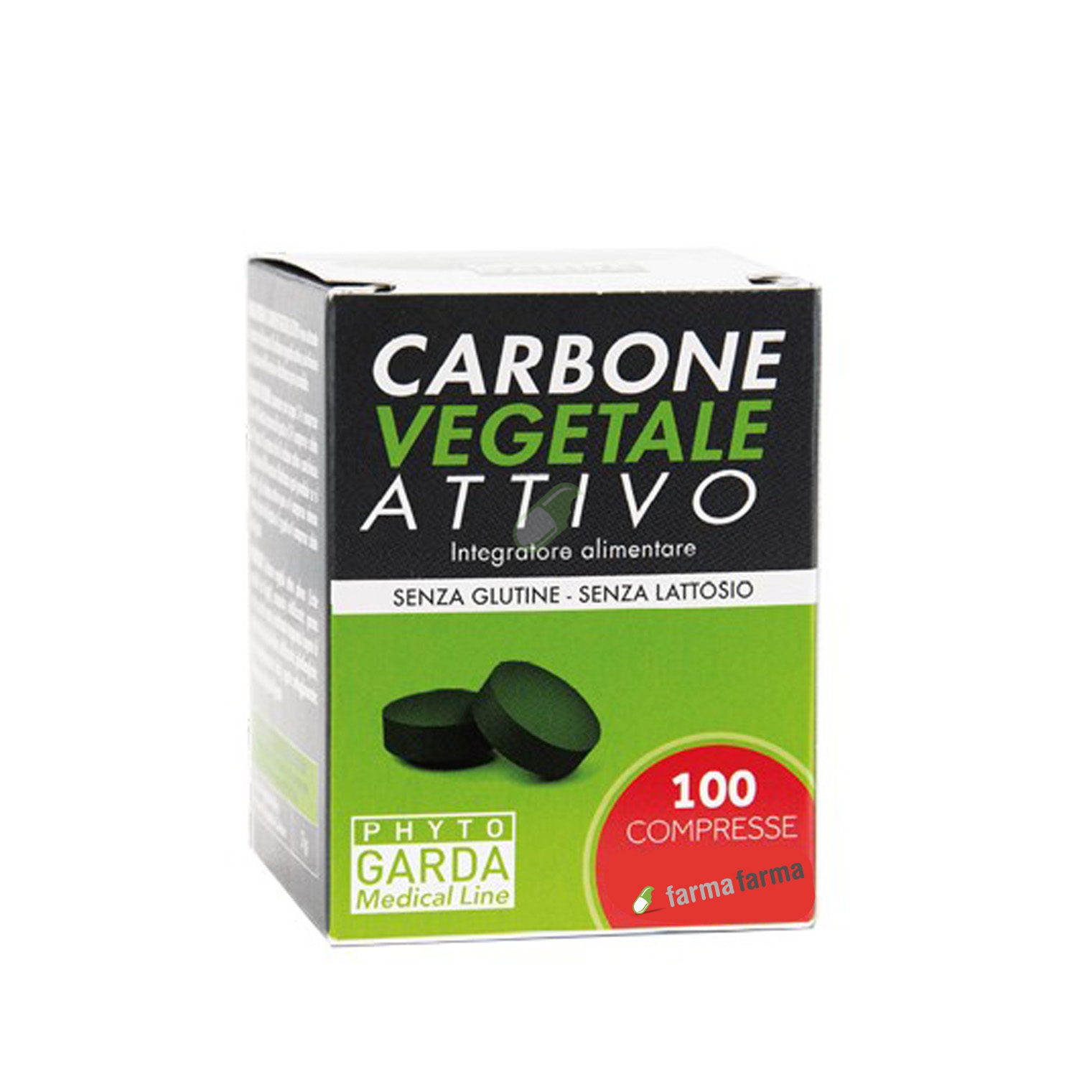 Phytogarda Linea Pancia Piatta Carbone Vegetale Attivo 100 Compresse