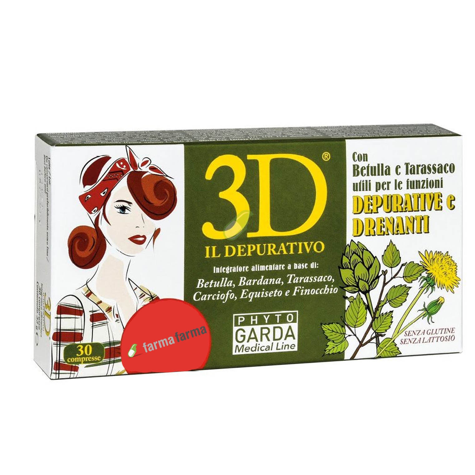 Phytogarda Linea Depurativa 3D il Depurativo Integratore 30 Compresse