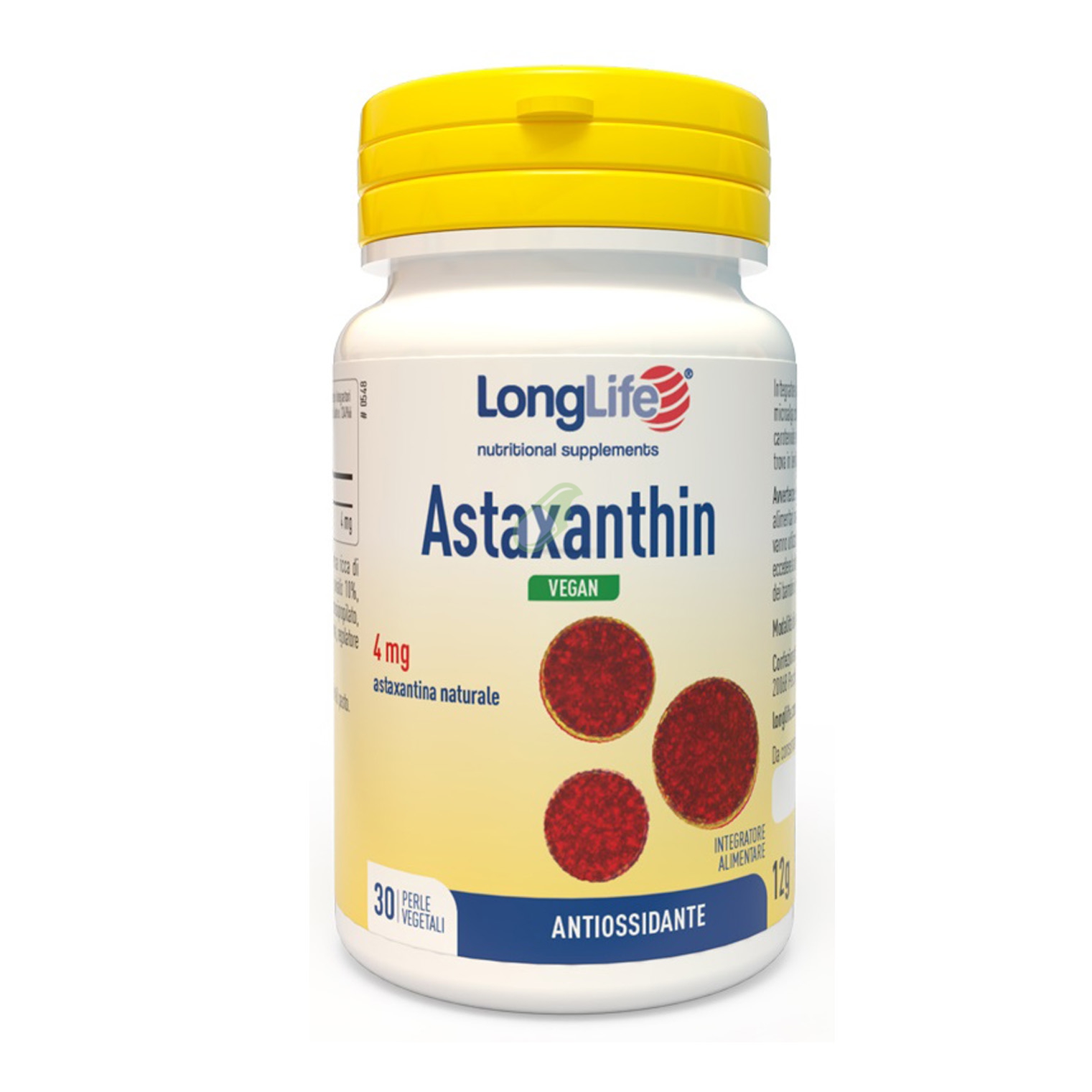 Longlife Linea Antiossidante Astaxanthin Integratore 30 perle vegan