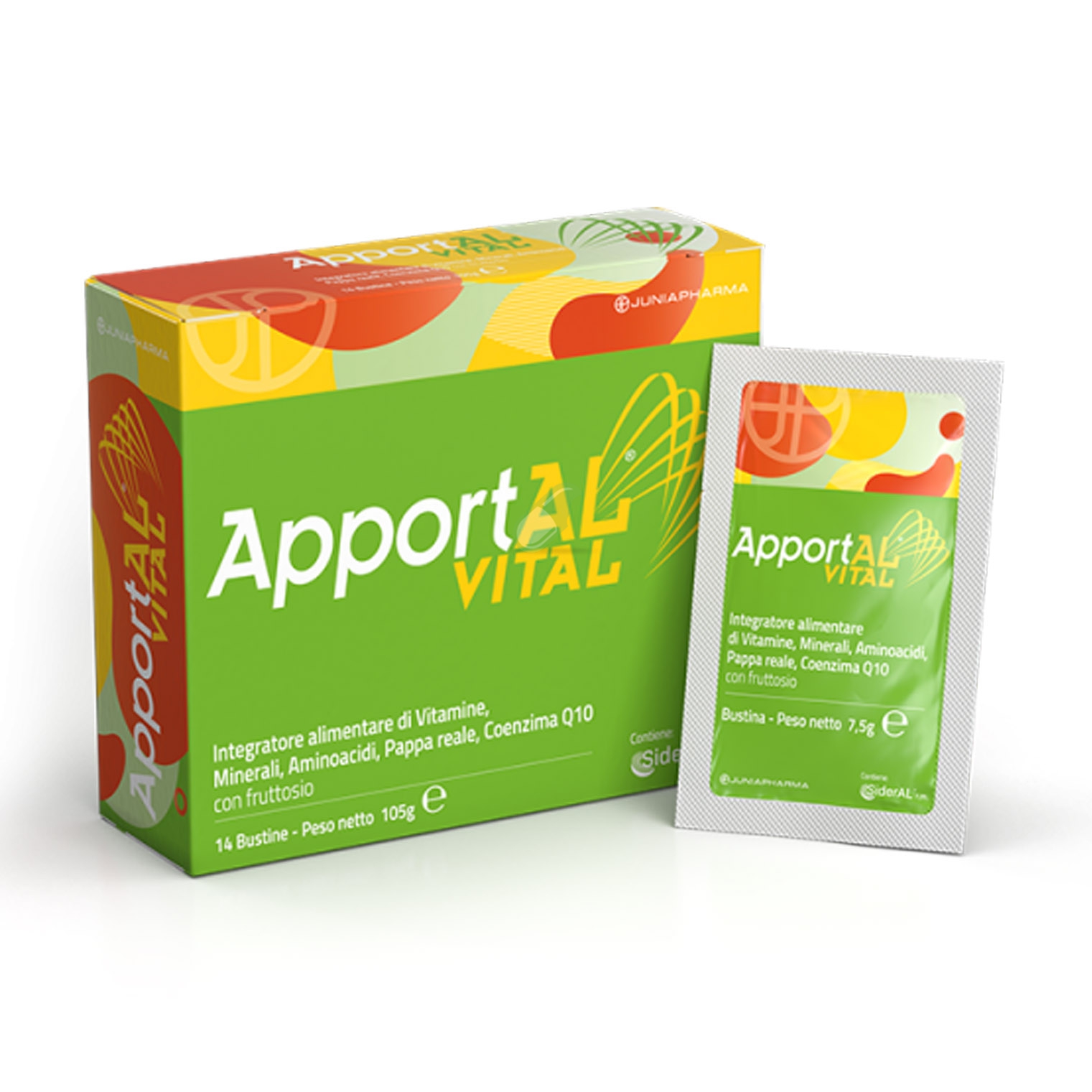 Junia Pharma Linea Benessere ed Energia Apportal Vital Integratore 14 Bustine