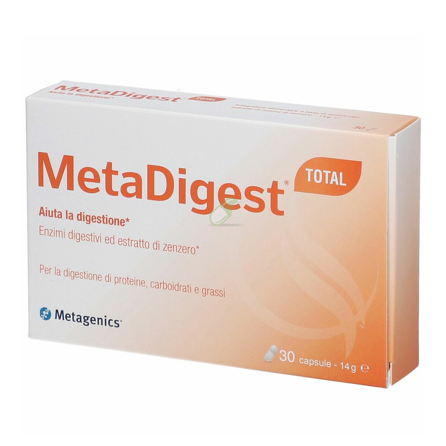 Metagenetics Linea Stomaco Sano Metadigest Total Integratore 30 Capsule