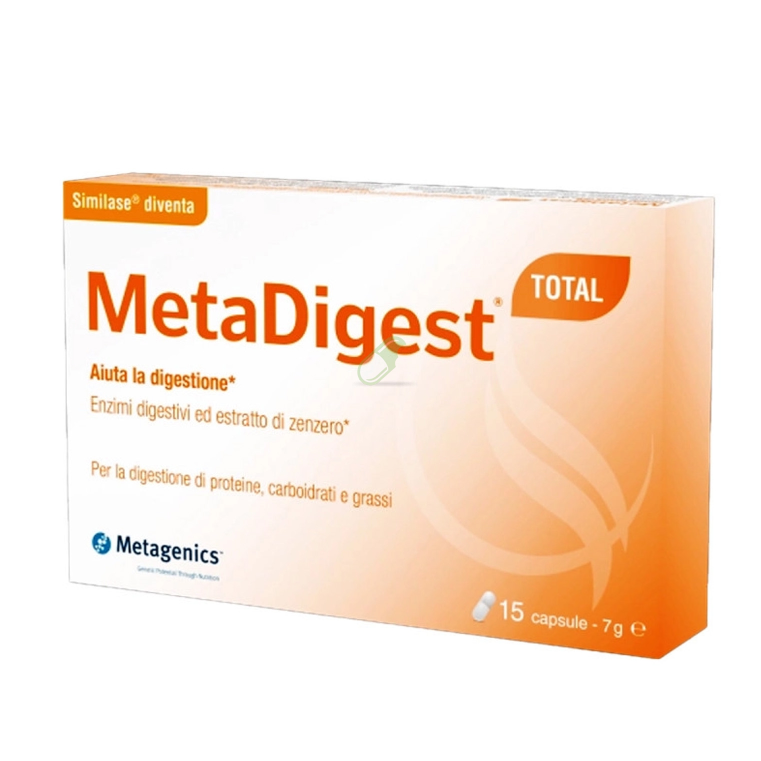 Metagenetics Linea Stomaco Sano Metadigest Total Integratore 15 Capsule