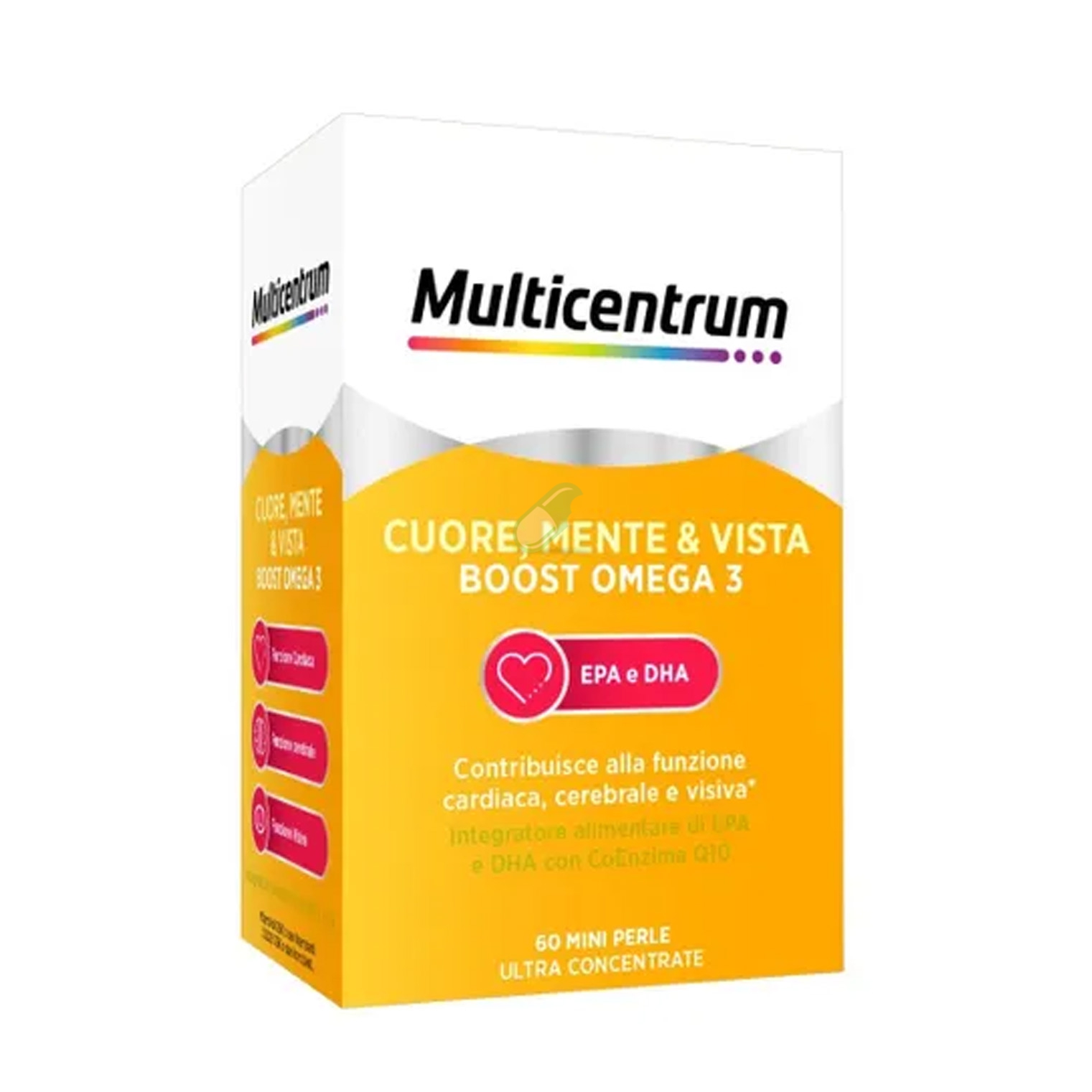Multicentrum Cuore mente & Vista Boost Omega3 Integratore 60 Mini Perle