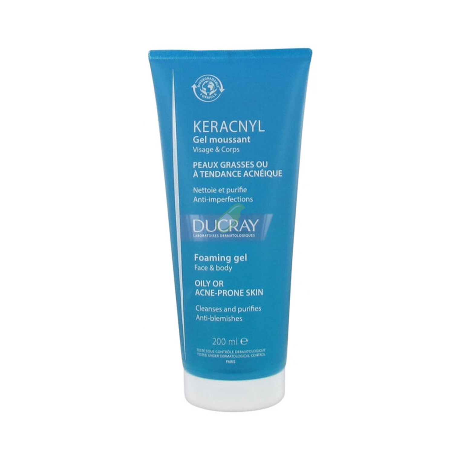 Ducray Linea Pelle Mista e Grassa Keracnyl Gel Detergente Purificante 200 ml