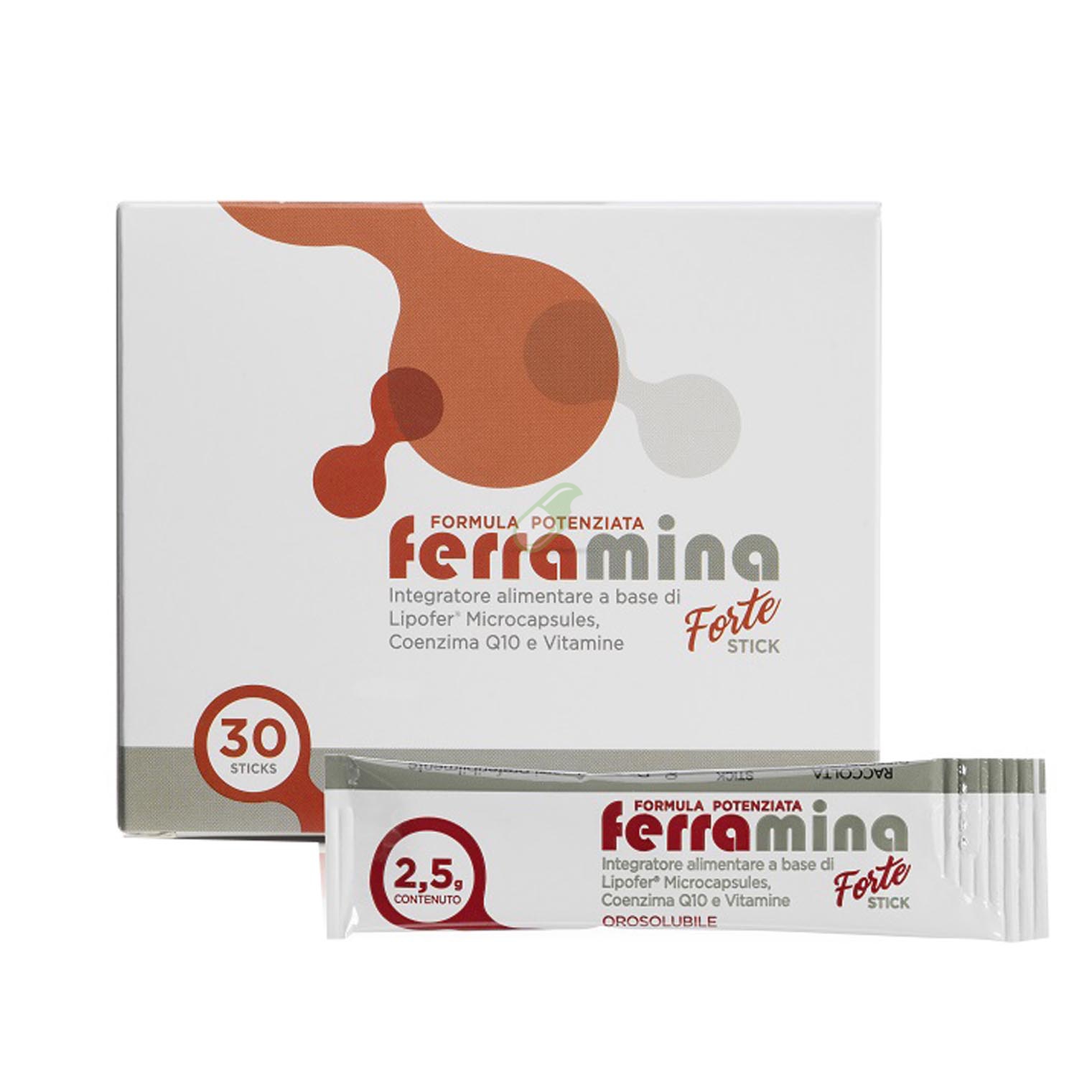 Morgan Pharma Linea Vitamine Minerali Ferramina Forte Integratore 30 Stick