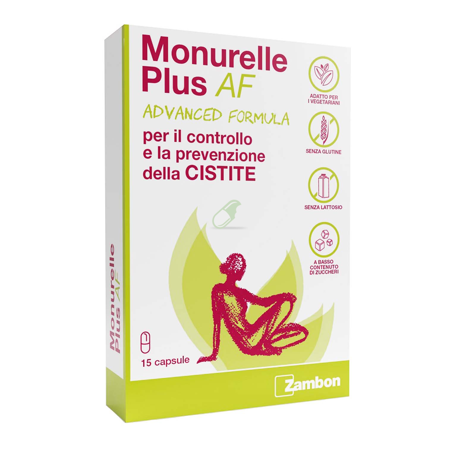 Zambon Linea Benessere Urinario Monurelle Plus AF Integratore 15 Capsule