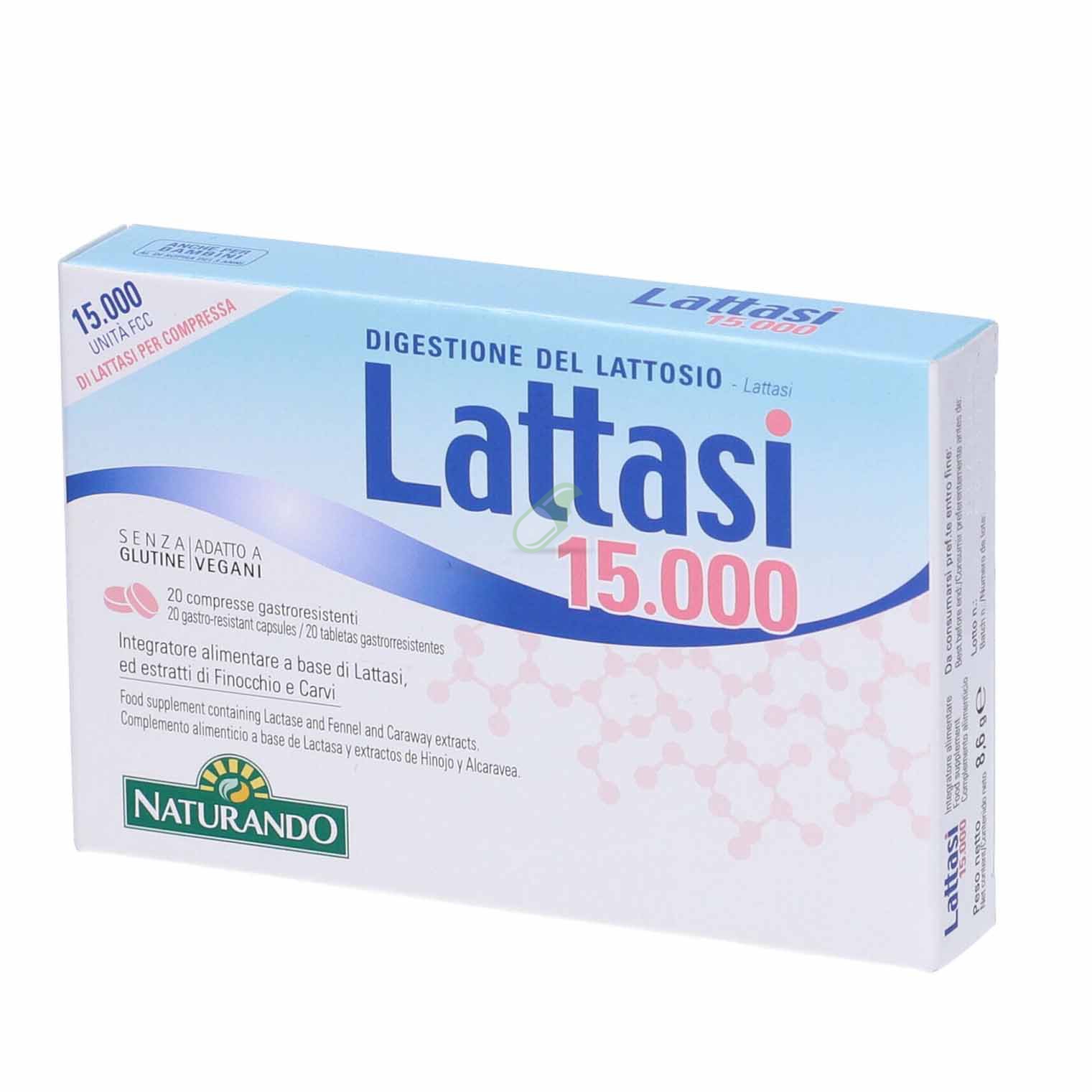 Naturando Linea Benessere Lattasi 15000 Integratore 20 Compresse