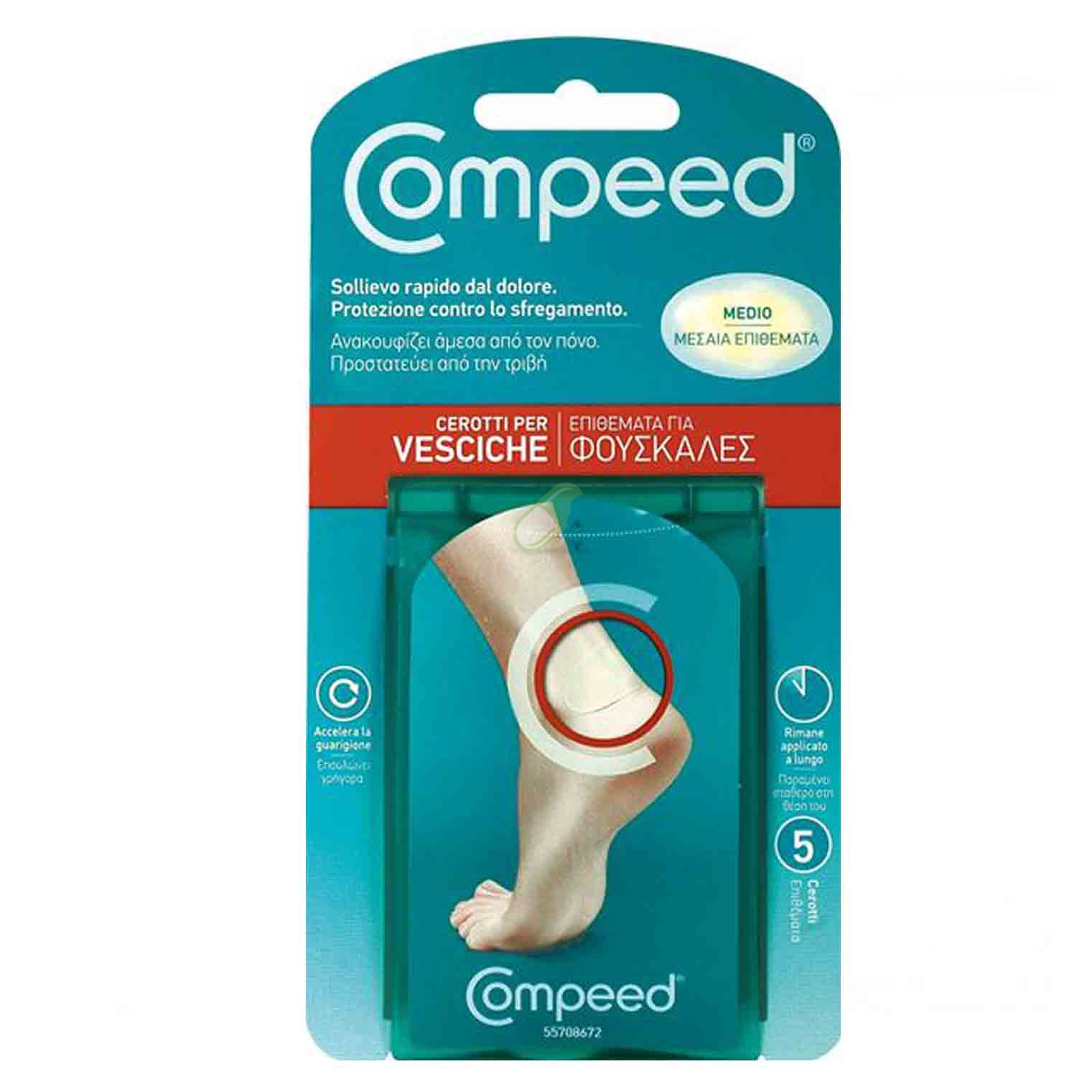 Compeed Cerotti Vesciche 5 Cerotti Misura Media