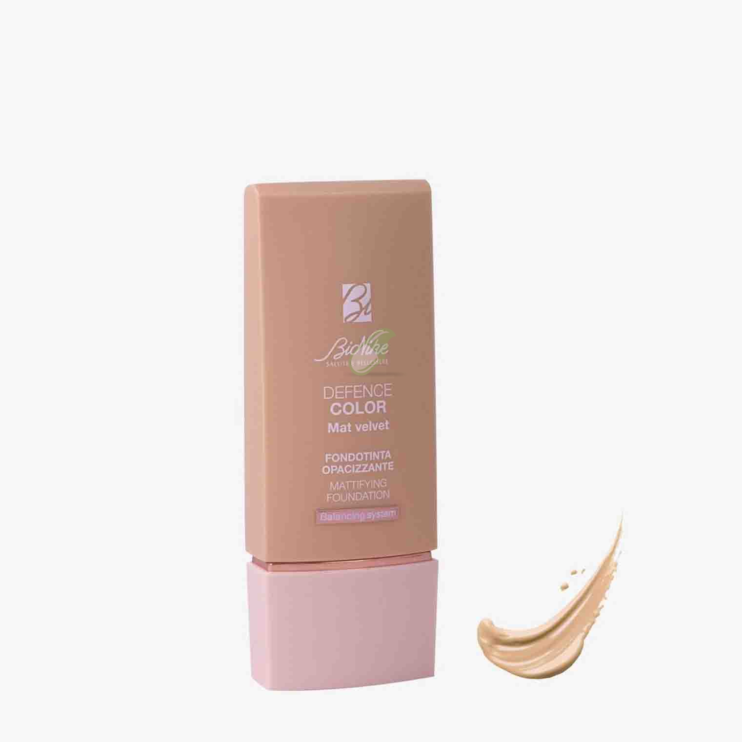 Bionike Linea Defence Color Fondotinta Opacizzante Mat Velvet 02 Cream 30 ml