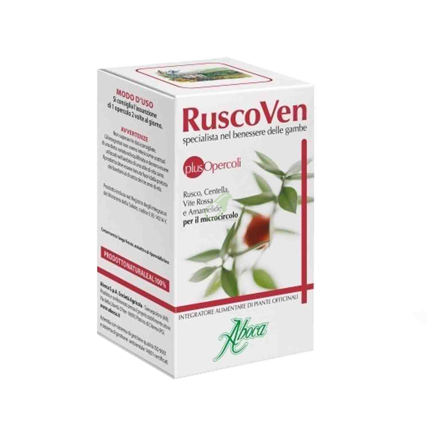 Aboca Naturaterapia Linea Gambe e Microcircolo Ruscoven Plus 50 Opercoli